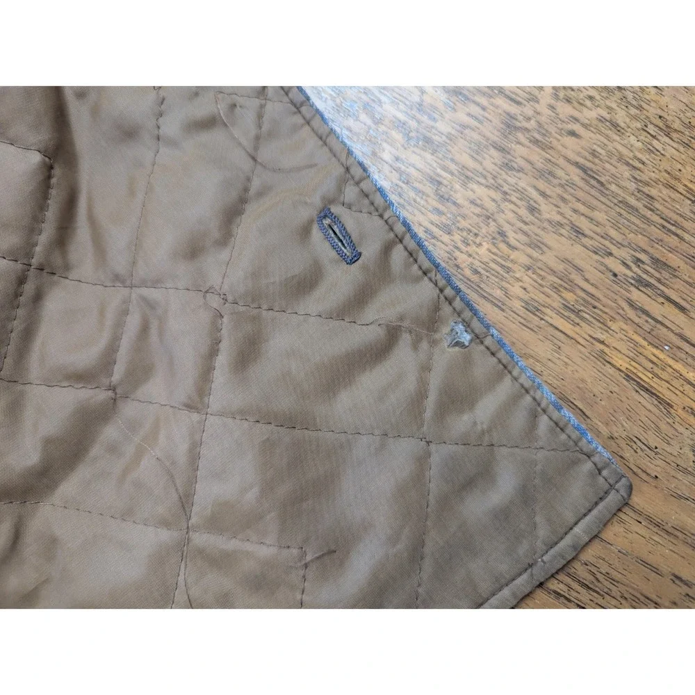 VTG‎ Fieldmaster Plaid Flannel Mens Medium Tall Brown Lined Shacket Made In USA